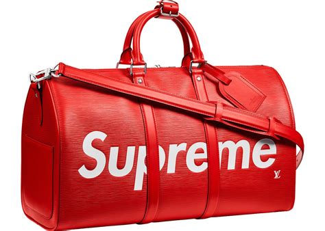 louis vuitton supreme keepall replica|supreme x Louis Vuitton collection.